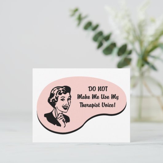 Therapeutin Postkarte (Stehend Vorderseite)