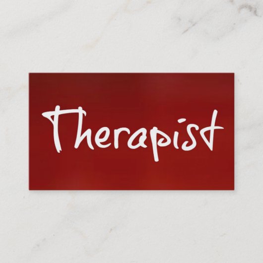 Therapeutin Red Business Card Visitenkarte (Vorderseite)