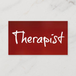 Therapeutin Red Business Card Visitenkarte