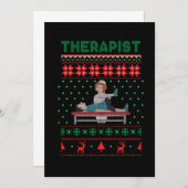 Therapeutin Therapie Ugly Weihnachts Sweater Gesch Einladung (Vorne/Hinten)