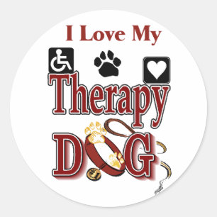 Therapeutische Hundebesitzer Geschenke Runder Aufkleber