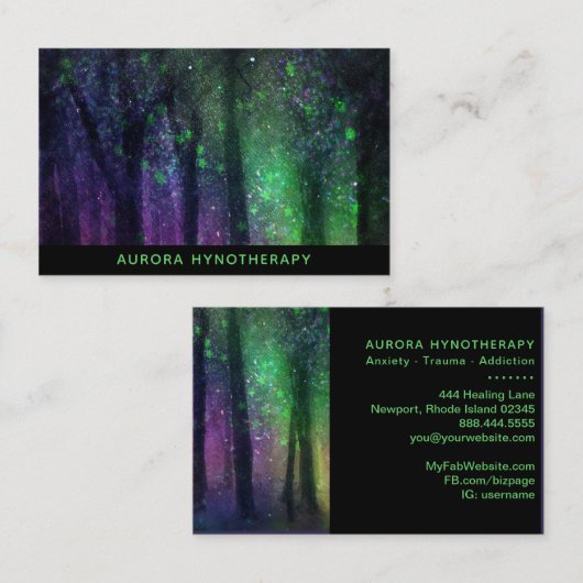 *~* Therapeutische Hypnotherapie Hypnoseberater Visitenkarte (Vorne/Hinten)