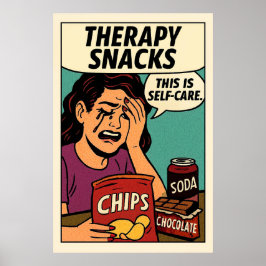 Therapeutische Snacks - Pop Art Emotional Comfort Poster