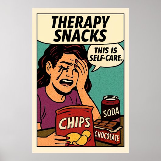 Therapeutische Snacks - Pop Art Emotional Comfort Poster (Vorne)