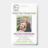 Therapeutisches Foto-ID-Abzeichen Ausweis (Vorderseite)