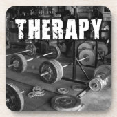 THERAPIE (Barbells) - Motivierend "Heben" Untersetzer (Vorderseite)