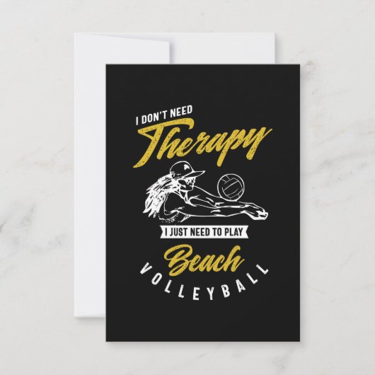 Therapie - Beach Volleyball RSVP Karte (Vorderseite)