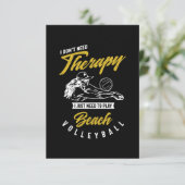 Therapie - Beach Volleyball RSVP Karte (Stehend Vorderseite)
