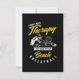 Therapie - Beach Volleyball RSVP Karte