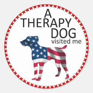 Therapie Dog Souvenir Aufkleber