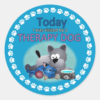 Therapie Dog Souvenir Aufkleber
