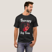 Therapie Dog Team Gruppe Dog Handler für Tierversu T-Shirt (Vorne ganz)