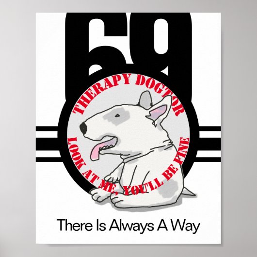 Therapie Dogtor Doodle Art Poster (Vorne)