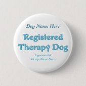 Therapie-Hund-Identifikation Button (Vorderseite)