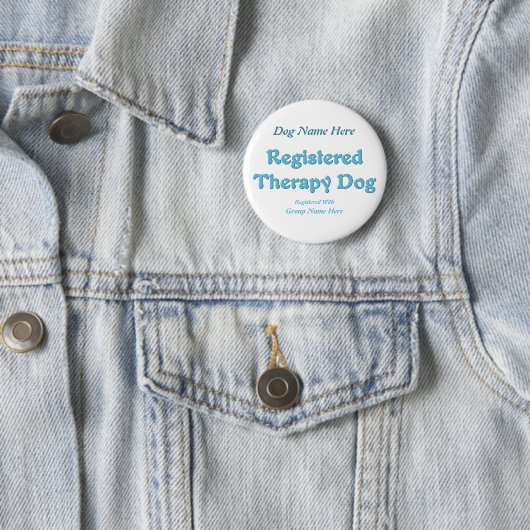 Therapie-Hund-Identifikation Button (Beispiel)