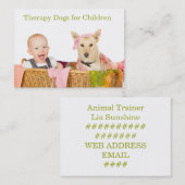 Therapie-Hunde für Kinder Visitenkarte (Vorne/Hinten)