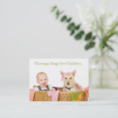 Therapie-Hunde für Kinder Visitenkarte (Stehend Vorderseite)