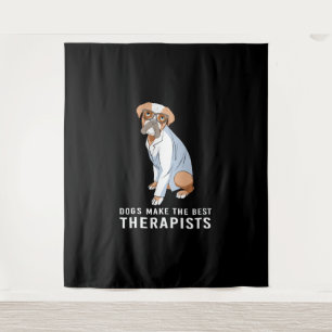 Therapie Hunde Psychologie Therapeut Wandteppich