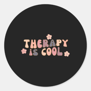 Therapie ist Coole Mental Health S Awareness Thera Runder Aufkleber