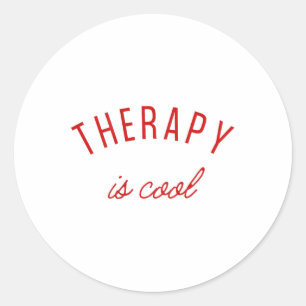Therapie ist Coole Mental Health S Awareness Thera Runder Aufkleber