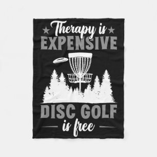 Therapie ist teuer Disc Golf Disc Golfer Fleecedecke