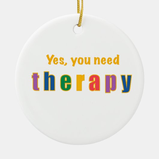 Therapie Keramik Ornament (Vorne)