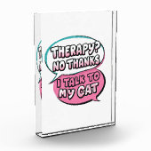 Therapie? Nein Danke, Ich Rede Mit Meiner Katze Co Fotoblock (Links)