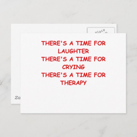 Therapie Postkarte (Vorne/Hinten)