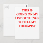 Therapie Postkarte (Vorne/Hinten)