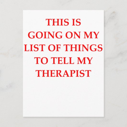 Therapie Postkarte (Vorderseite)
