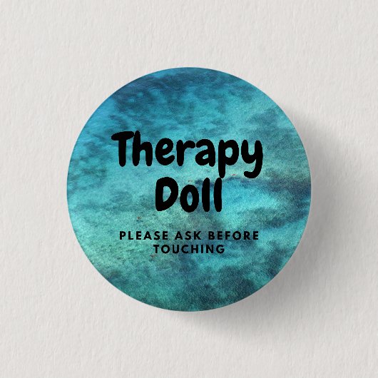 Therapie Reborn Button Bitte Vor Berührung Fragen (Vorderseite)