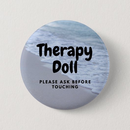 Therapie Reborn Button Bitte Vor dem Berühren Frag (Vorderseite)
