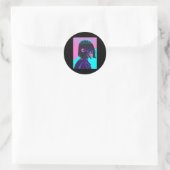 Therapie Runder Aufkleber (Tasche)
