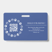 Therapie Tier-ID Foto Barcode Deep Blue Ausweis (Rückseite)