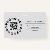 Therapie Tier-ID Foto Barcode Rot Grau Ausweis (Rückseite)