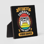 Therapie vs. Videospiele, lustiger Video-Gamer, Ga Fotoplatte (Vorderseite)