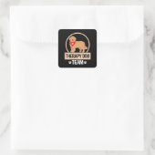 Therapiedog Quadratischer Aufkleber (Tasche)