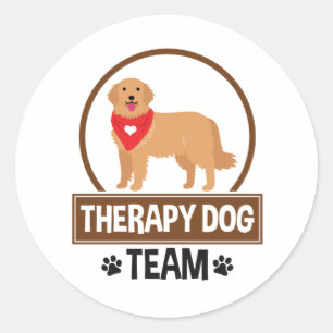 Therapiedog Runder Aufkleber
