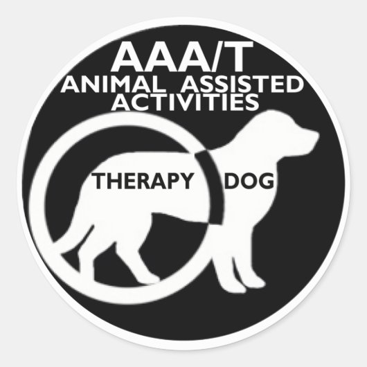 THERAPIEDOG TIERHILFE RUNDER AUFKLEBER (Vorderseite)