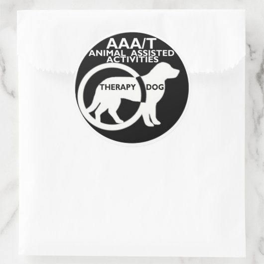 THERAPIEDOG TIERHILFE RUNDER AUFKLEBER (Tasche)
