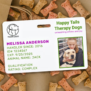 Therapiehund-Fotoausweis Badge Ausweis