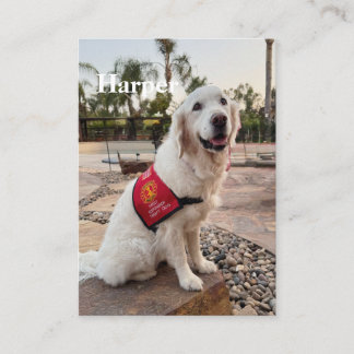 Therapiehund-Handelskarte für Therapiehund-Besuche Telefonnummerkarte