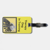 Therapiehund in der Ausbildungsplatzform Gepäckanhänger (Rückseite horizontal)