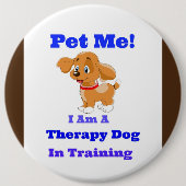 Therapiehund in Trainingstaste Button (Vorderseite)