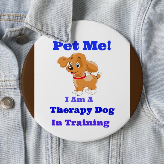 Therapiehund in Trainingstaste Button (Beispiel)