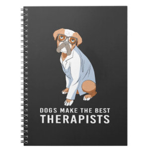 Therapiehund-Psychologe Therapeut Notizblock