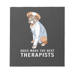 Therapiehund-Psychologe Therapeut Notizblock