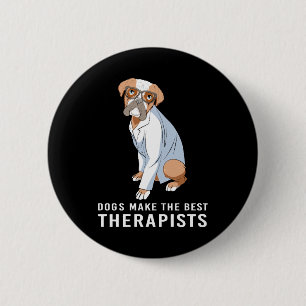 Therapiehund-Psychologie Therapeut Button