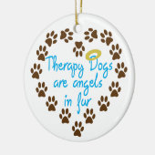 Therapiehunde Keramik Ornament (Links)