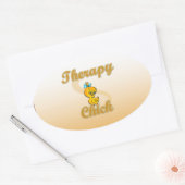 Therapiekick Ovaler Aufkleber (Umschlag)